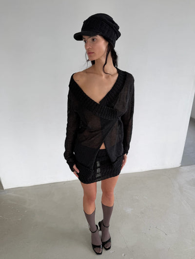 Cardigan Breeze in Black-V4K-APOC STORE