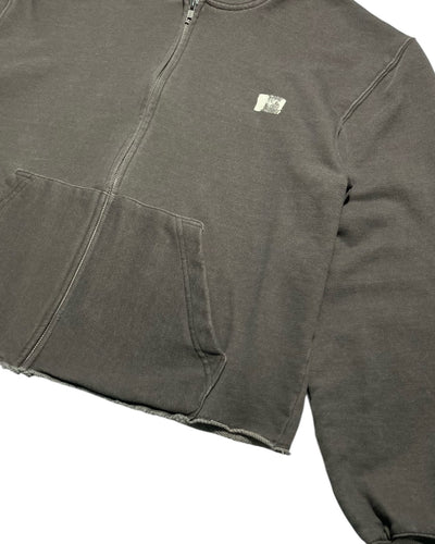 Cut off Hoodie Zip-up (Gray)-EGNARTS-APOC STORE