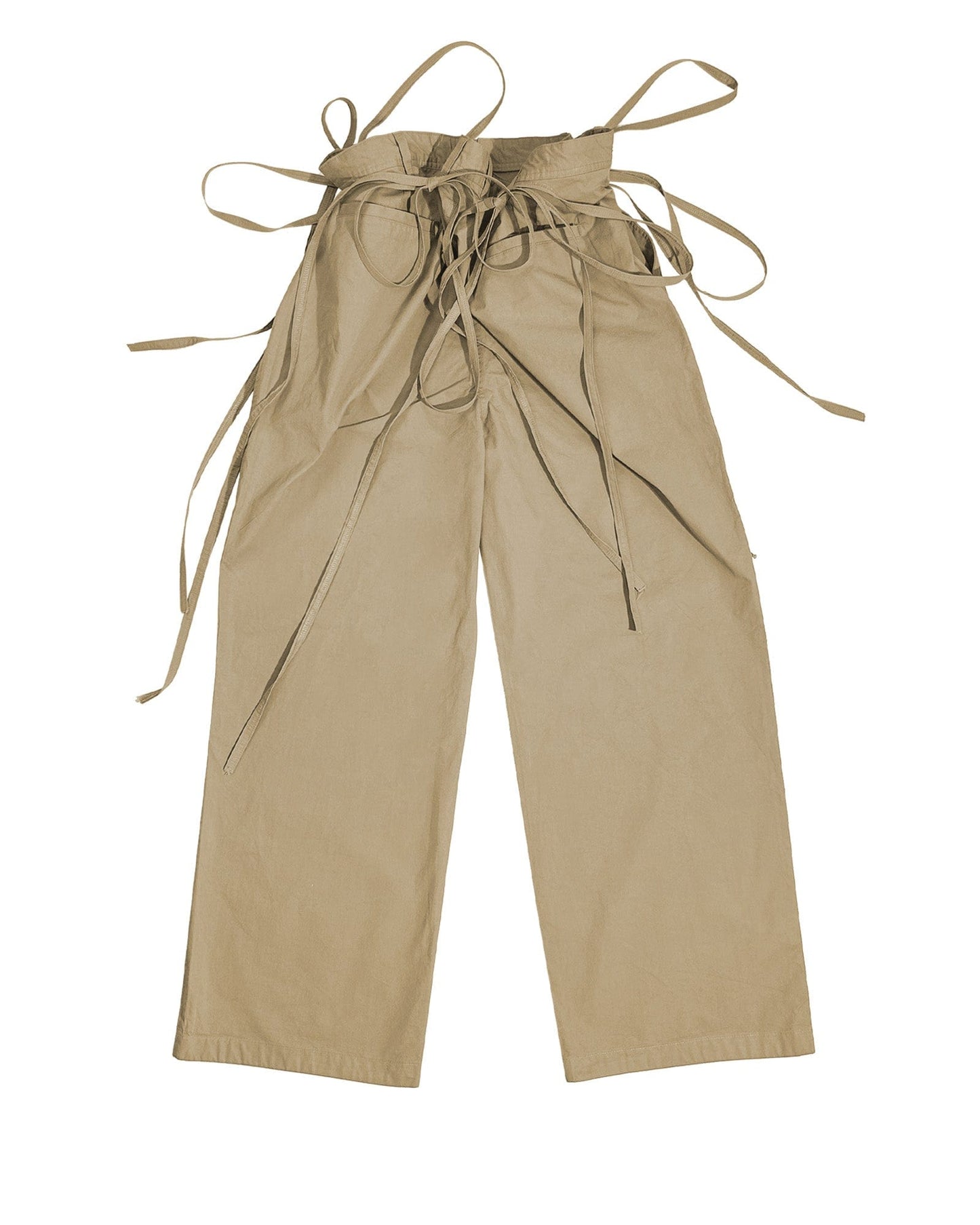 ADJUSTABLE COTTON PANTS BEIGE-EGNARTS-APOC STORE