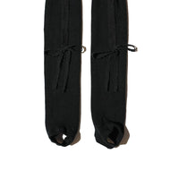 LACE RIBBON LEG WARMER BLACK-SAENGIN STUDIOS-APOC STORE