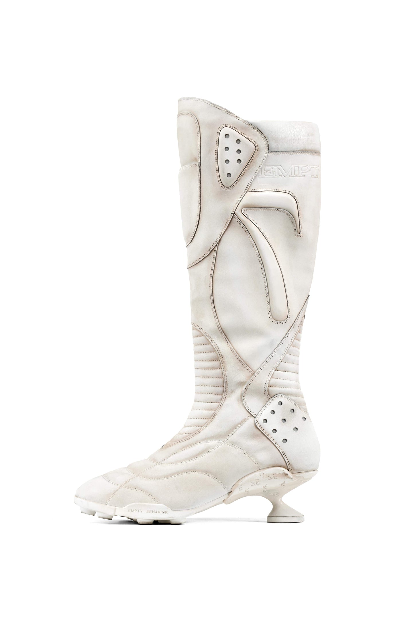 Boxing High Heel Boots White-EMPTY BEHAVIOR-APOC STORE