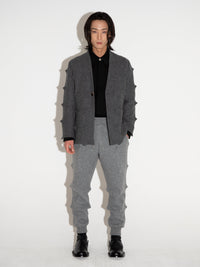 Spiked Jacket Grey-Woojun Jang-APOC STORE