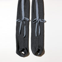 LACE RIBBON LEG WARMER LIGHT BLUE-SAENGIN STUDIOS-APOC STORE