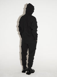 Spiked Hoodie Black-Woojun Jang-APOC STORE