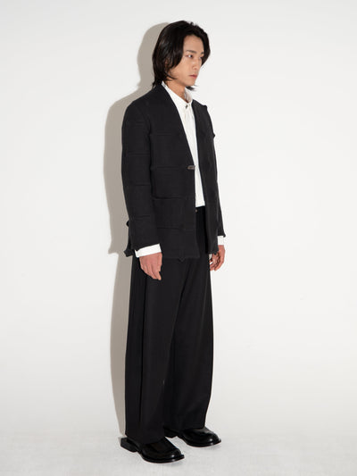 Spiked Jacket Black-Woojun Jang-APOC STORE