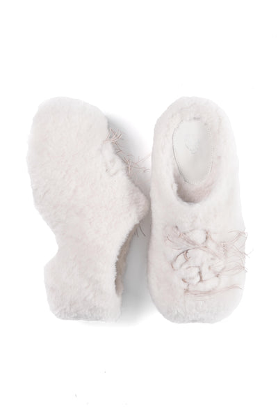 GO VACAY - Cloud Fluffy Slippers White-EMPTY BEHAVIOR-APOC STORE