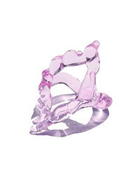 Rombo Sculptural Glass Ring 0111 - Baby Pink-Rain and Rivers-APOC STORE