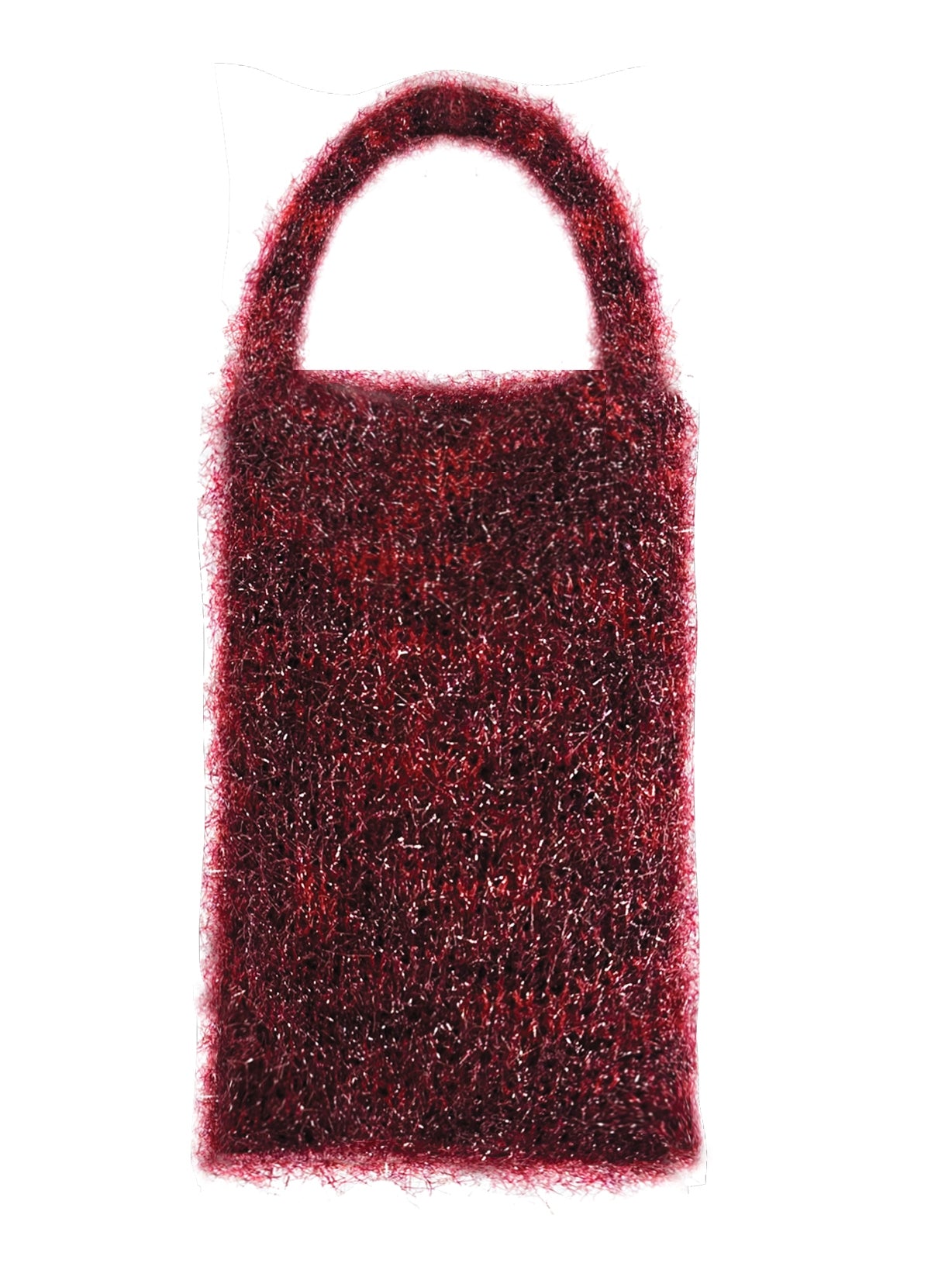 Mini fluffy handbag - Black-Raquel de Carvalho-APOC STORE