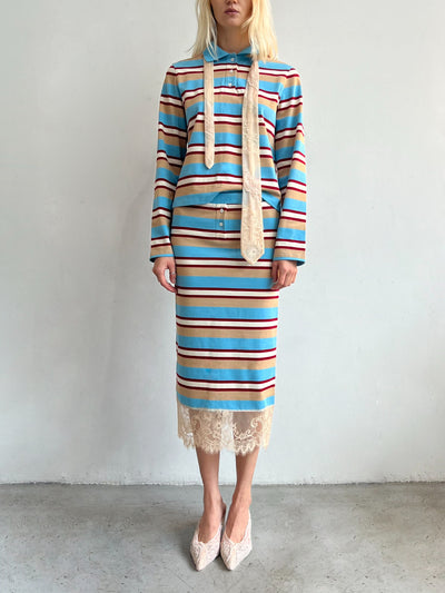 Cotton Knit Polo Long Sleeve-Nastyamasha-APOC STORE