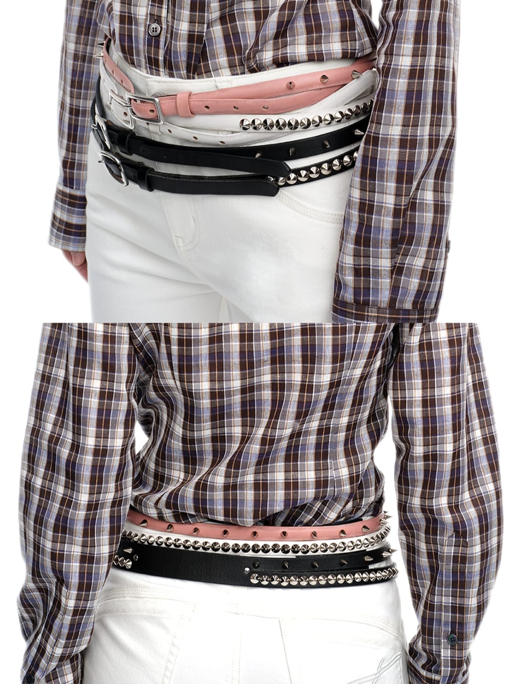 Pink Stud Belt-TRINITE Studio-APOC STORE