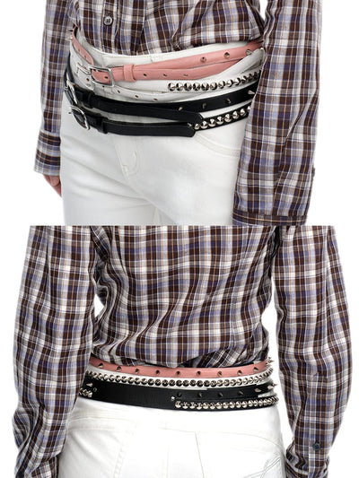 Pink Stud Belt-TRINITE Studio-APOC STORE