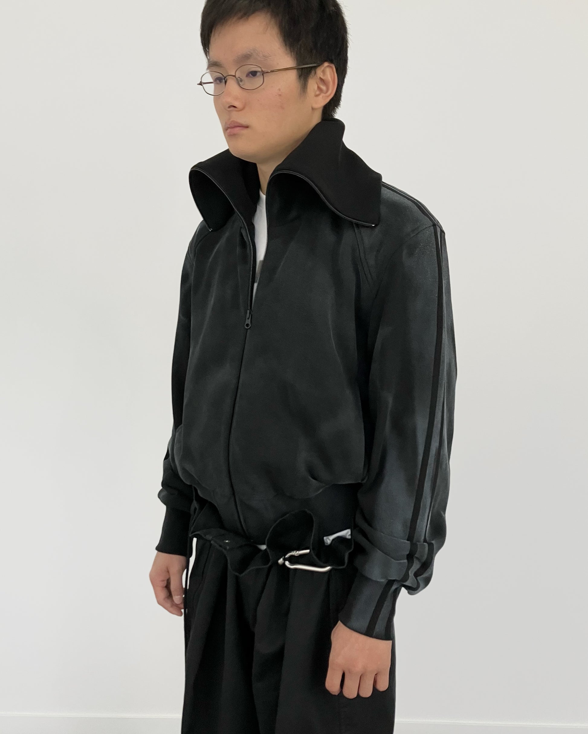 SPRAYED TRACK ZIP-UP BLACK-EGNARTS-APOC STORE