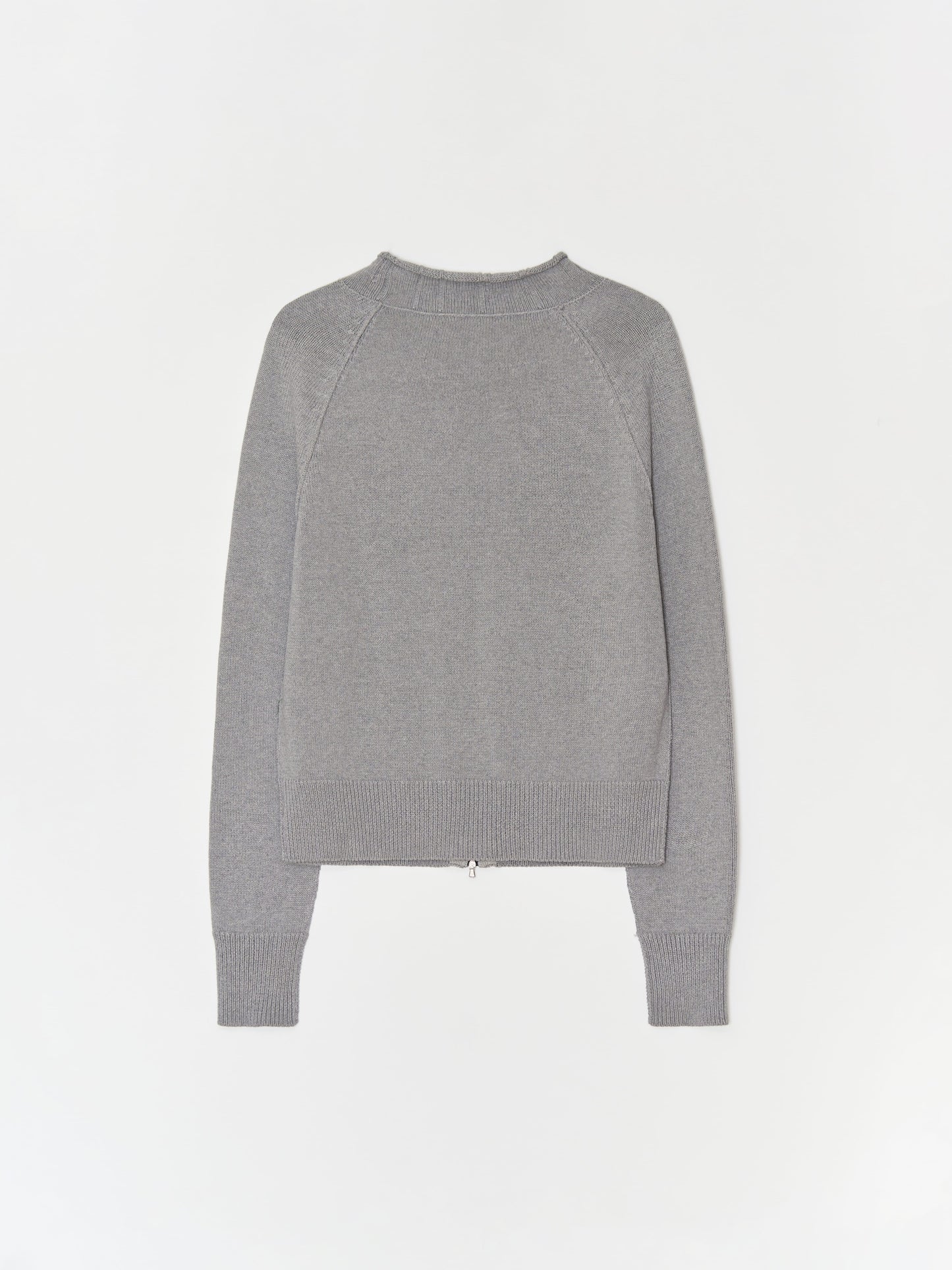 Double zip Cotton Cardigan 001 _ Gray-Taekh-APOC STORE
