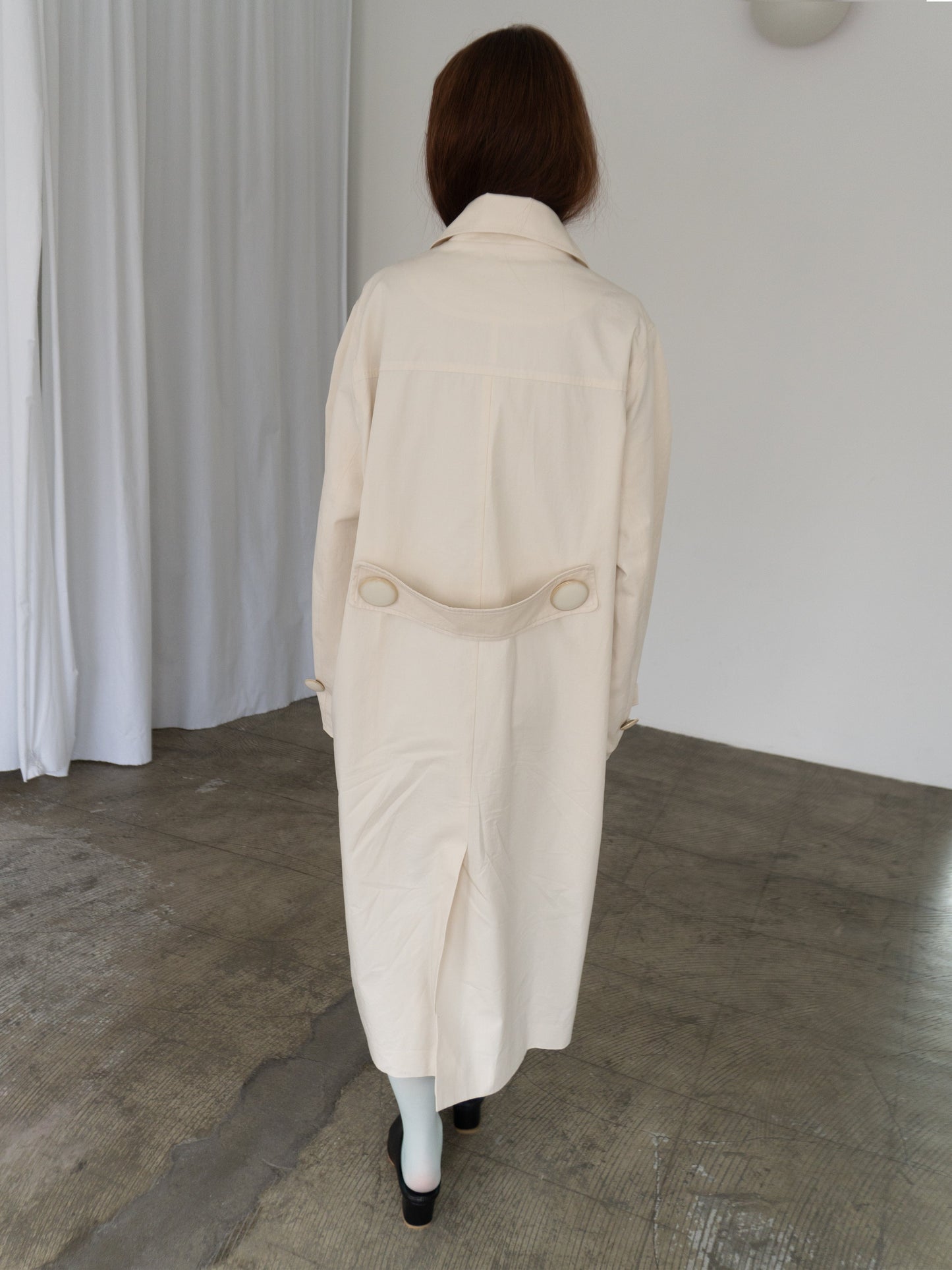 Cloudy Vintage Coat-mesh blanca-APOC STORE