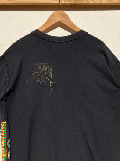 Black Deconstructed Tee with embroidered Dog Head-Jetpack Hom(m)e-APOC STORE