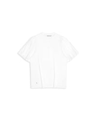 White Victorian Ruched Tee with Detachable Shoulder Pads-TRINITE Studio-APOC STORE