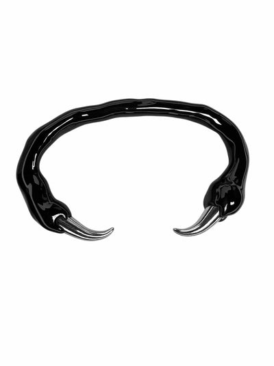 Black bracelet with spikes