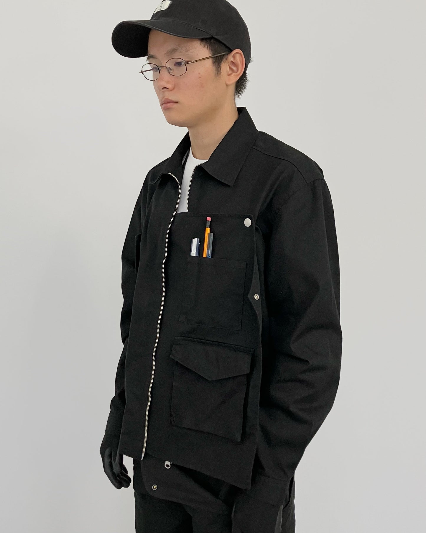 HIDDEN UTILITY PANEL JACKET BLACK-EGNARTS-APOC STORE