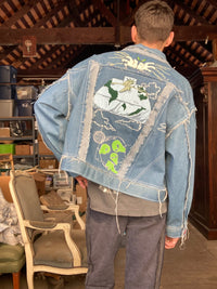Daydream: Handmade Chainstitch Deconstructed Denim Jacket-Jetpack Hom(m)e-APOC STORE