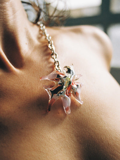 KA’AGUY_333 Glass Silver Necklace-Pia Glassworks-APOC STORE