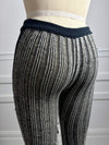 Two tone ribbed knit trousers-SANIA PARVEZ-APOC STORE