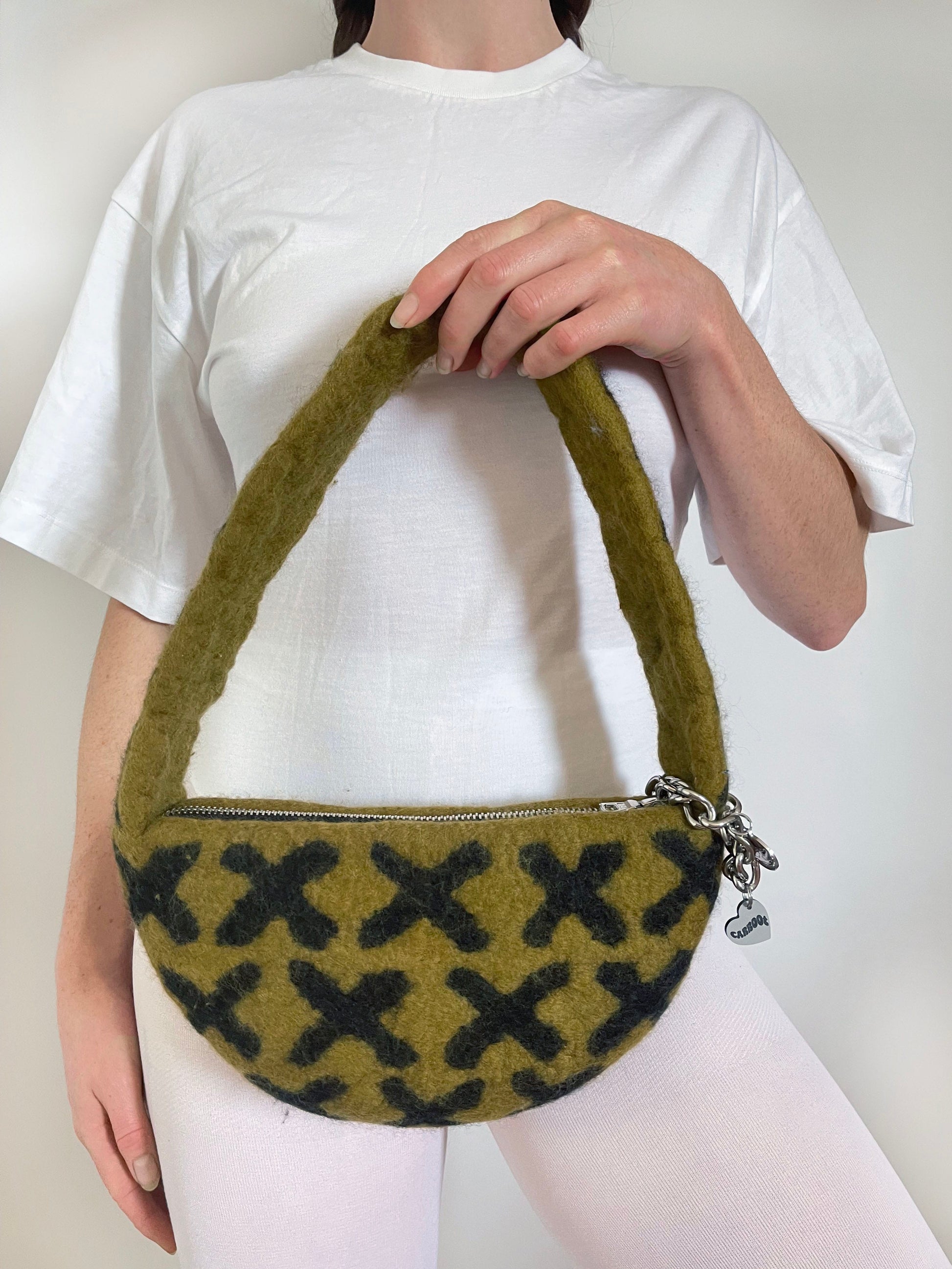1 of 1 Crescent Kisses Bag - Khaki / Black-Carboot-APOC STORE