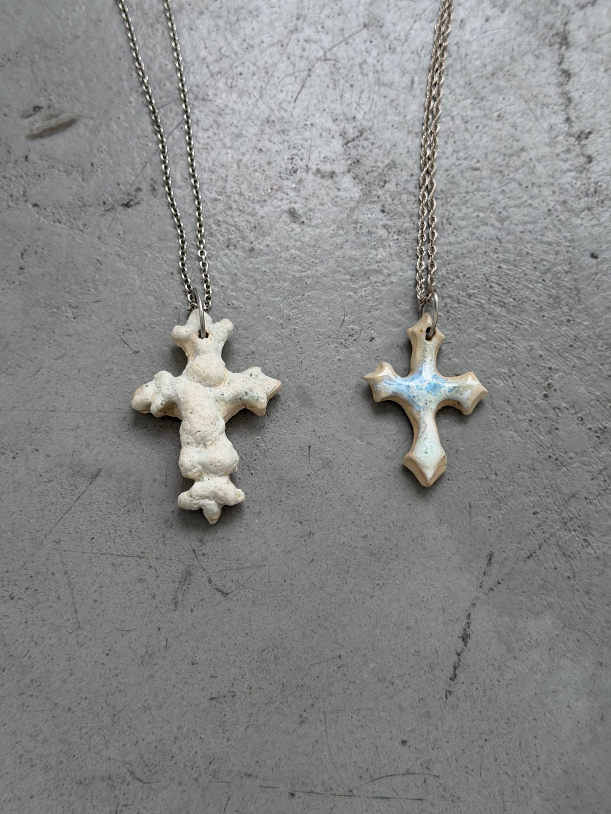 Ceramic Pendant Cross-Crystal-APOC STORE