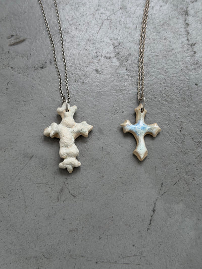Ceramic Pendant Cross-Crystal-APOC STORE