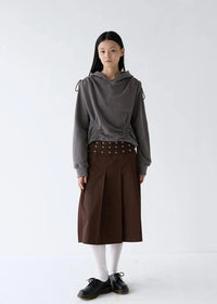 EYELET PLEATS SKIRT-SAENGIN STUDIOS-APOC STORE