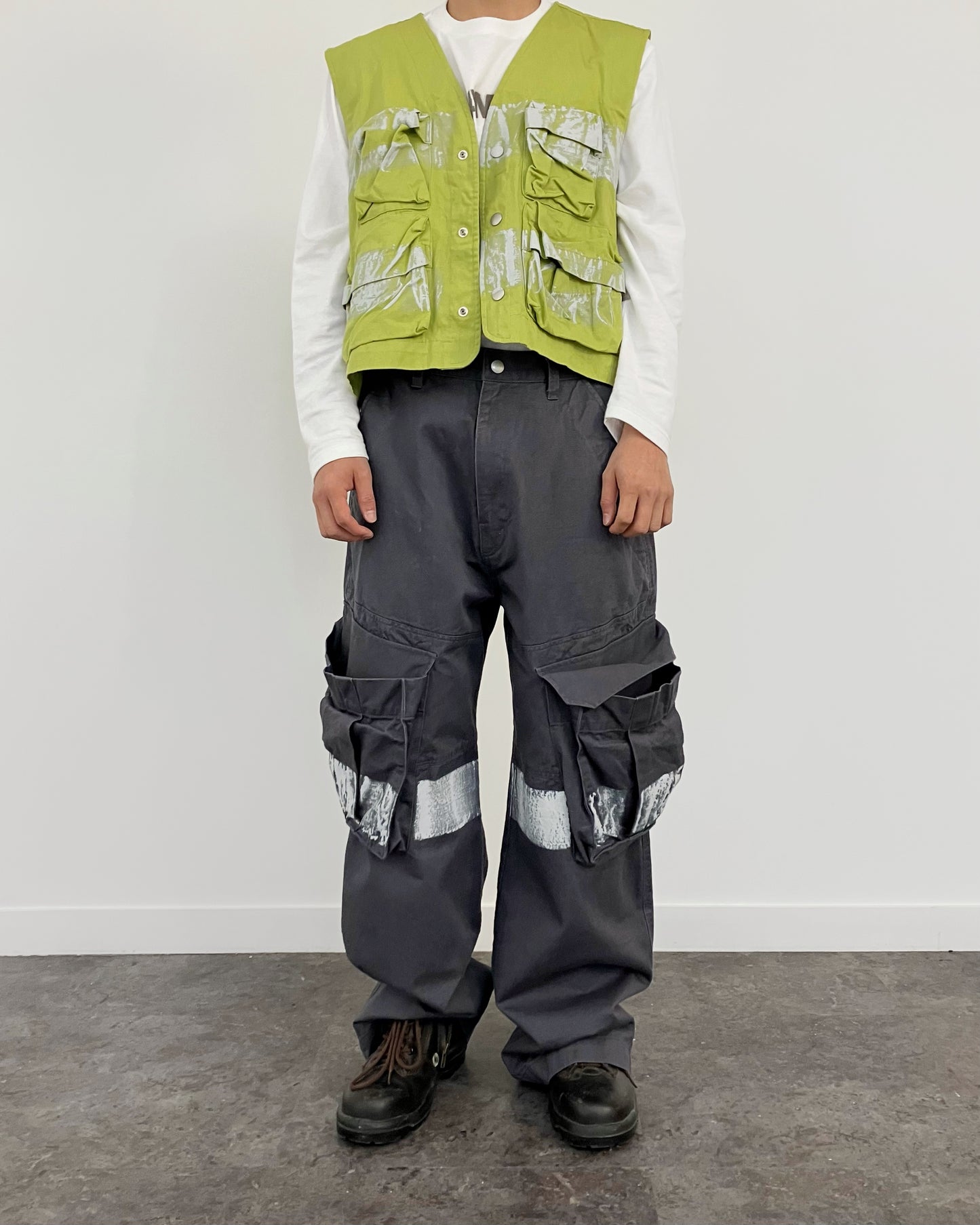 PAINTED CARGO PANTS CHARCOAL-EGNARTS-APOC STORE