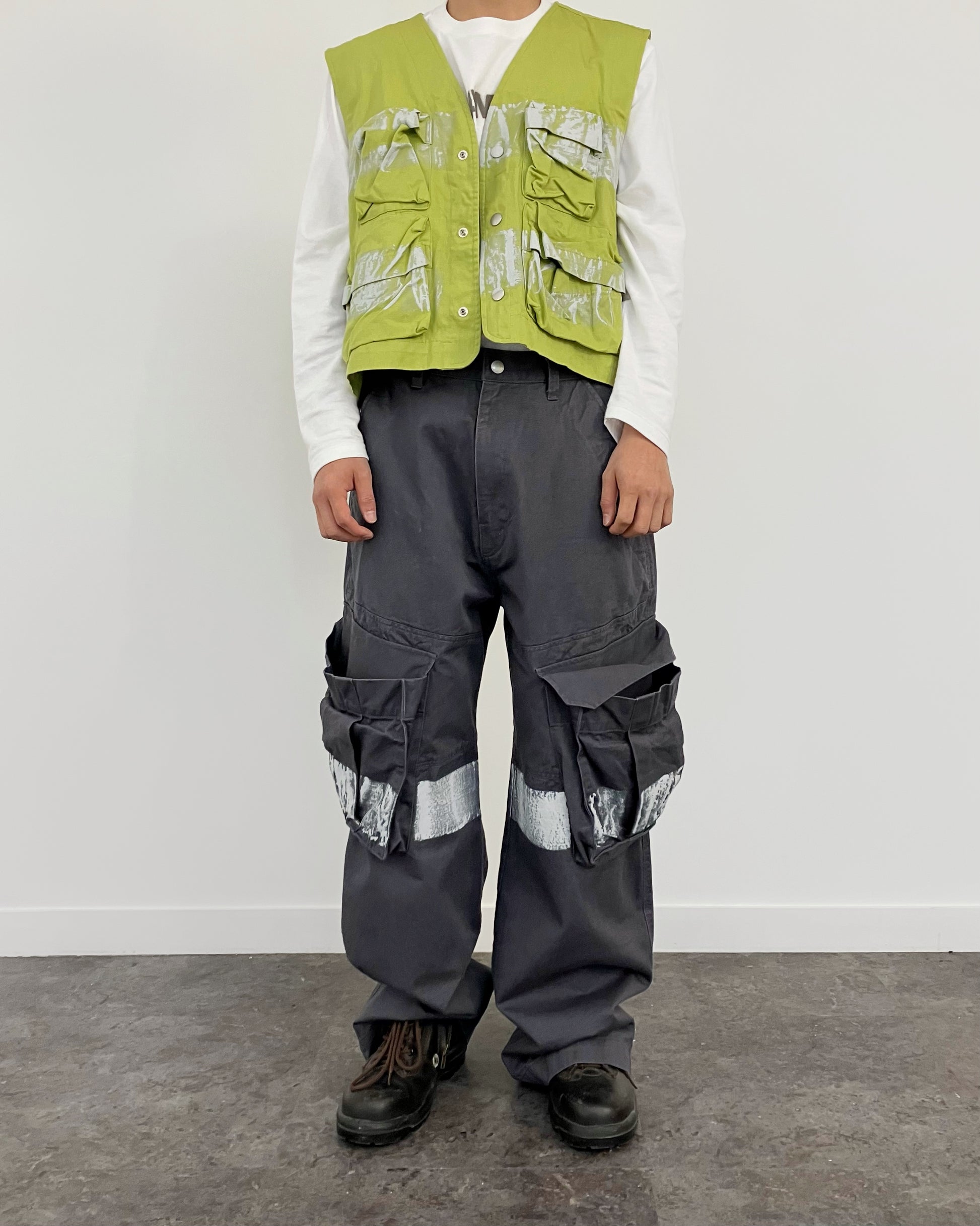 PAINTED CARGO PANTS CHARCOAL-EGNARTS-APOC STORE