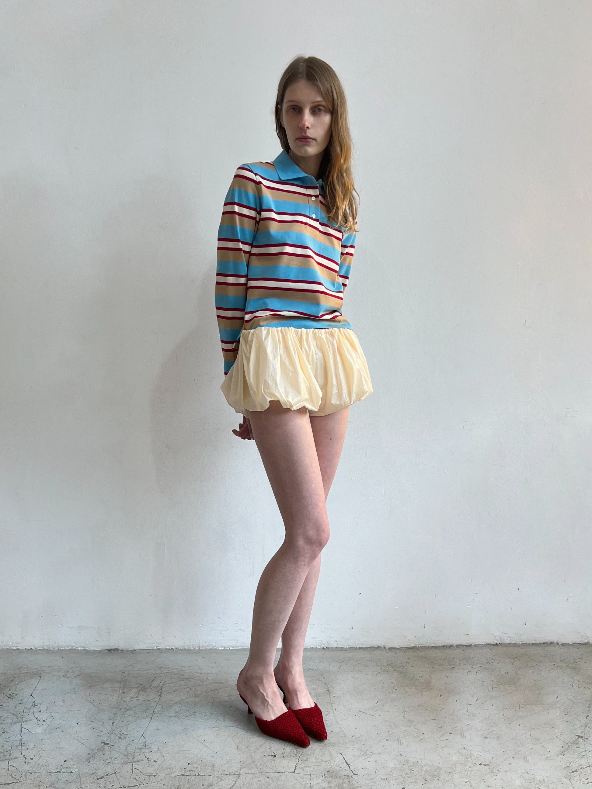 Cotton Knit Polo Long Sleeve-Nastyamasha-APOC STORE