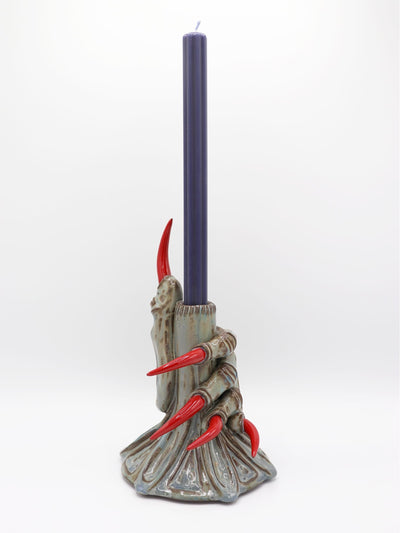 Blue-Grey One-Hand Candlestick-Naomi Gilon-APOC STORE