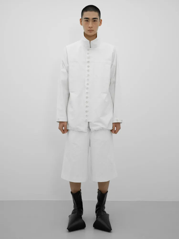 Buttoned up Mountain Parka 001 - White-Taekh-APOC STORE