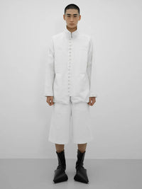 Buttoned up Mountain Parka 001 - White-Taekh-APOC STORE