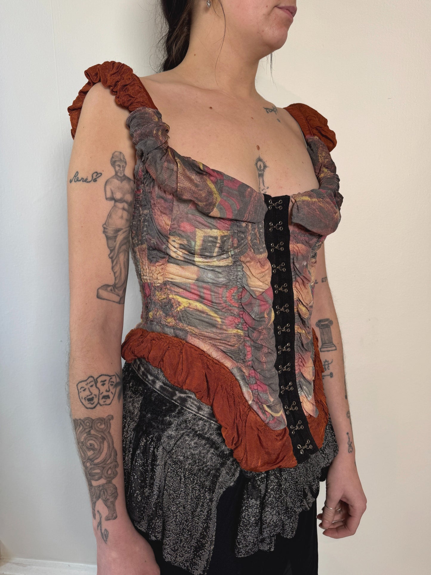 Printed Corset Top-Sylvi Sundkler-APOC STORE
