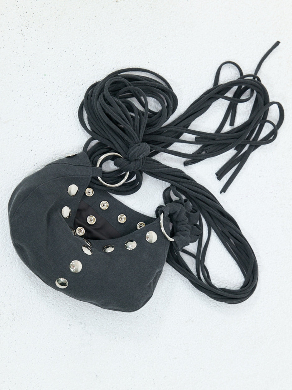 T string bag mini charcoal-Nibgnus-APOC STORE