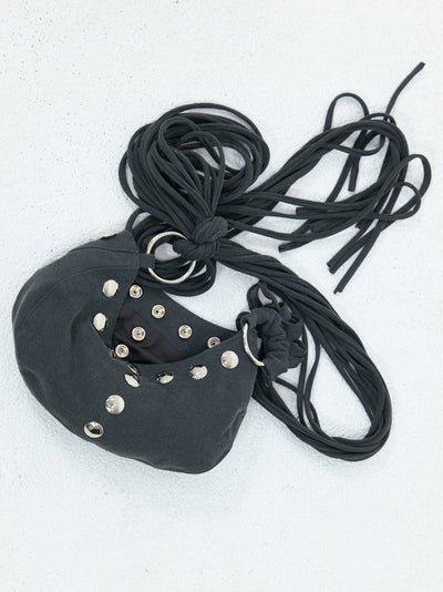 T string bag mini charcoal-Nibgnus-APOC STORE