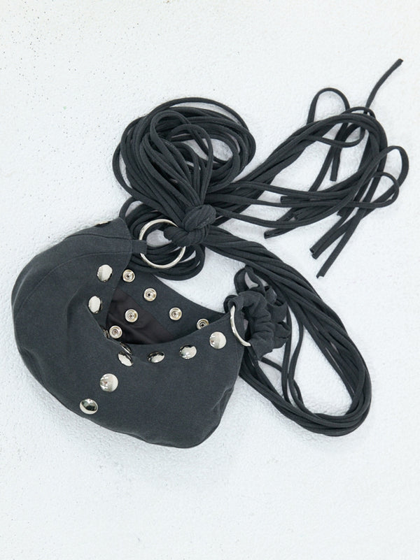 T string bag mini charcoal-Nibgnus-APOC STORE