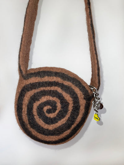 1 of 1 Crossbody Swirl Bag - Choc / Black-Carboot-APOC STORE