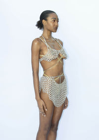 Silver Ring Skirt-JALACONDA-APOC STORE