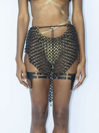 Black Ring Skirt-JALACONDA-APOC STORE