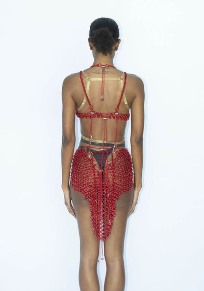 Red Ring Skirt-JALACONDA-APOC STORE