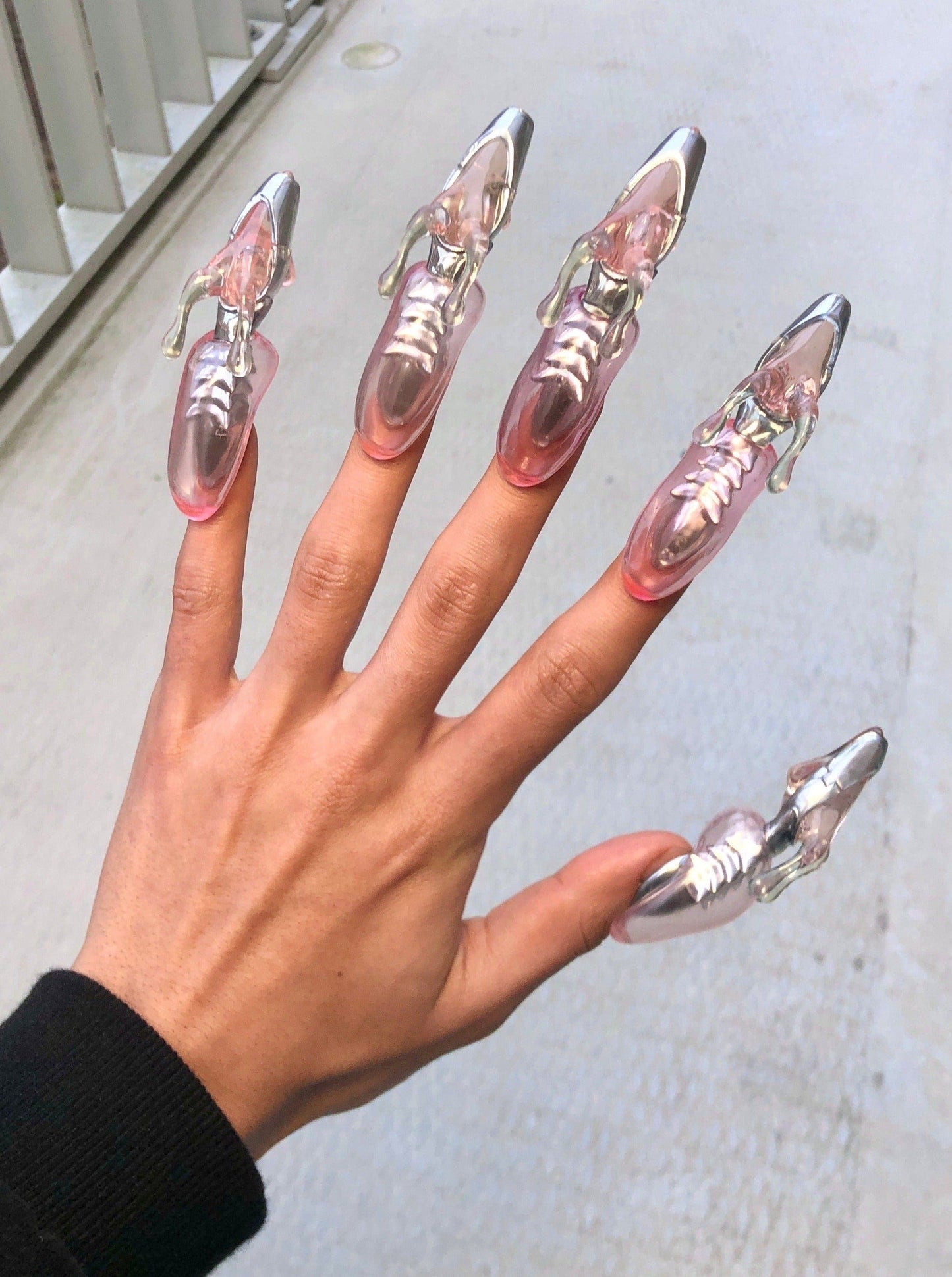 Galatea Pink and Chrome Bubble Skeleton-Sammy Does-APOC STORE