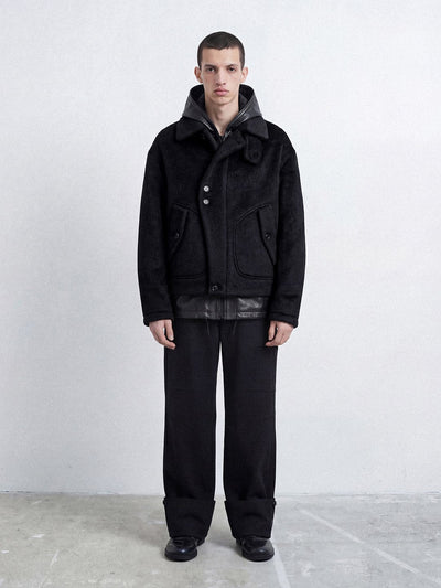 Contour Alpaca Jacket (Midnight Black)-MINKIMHO-APOC STORE