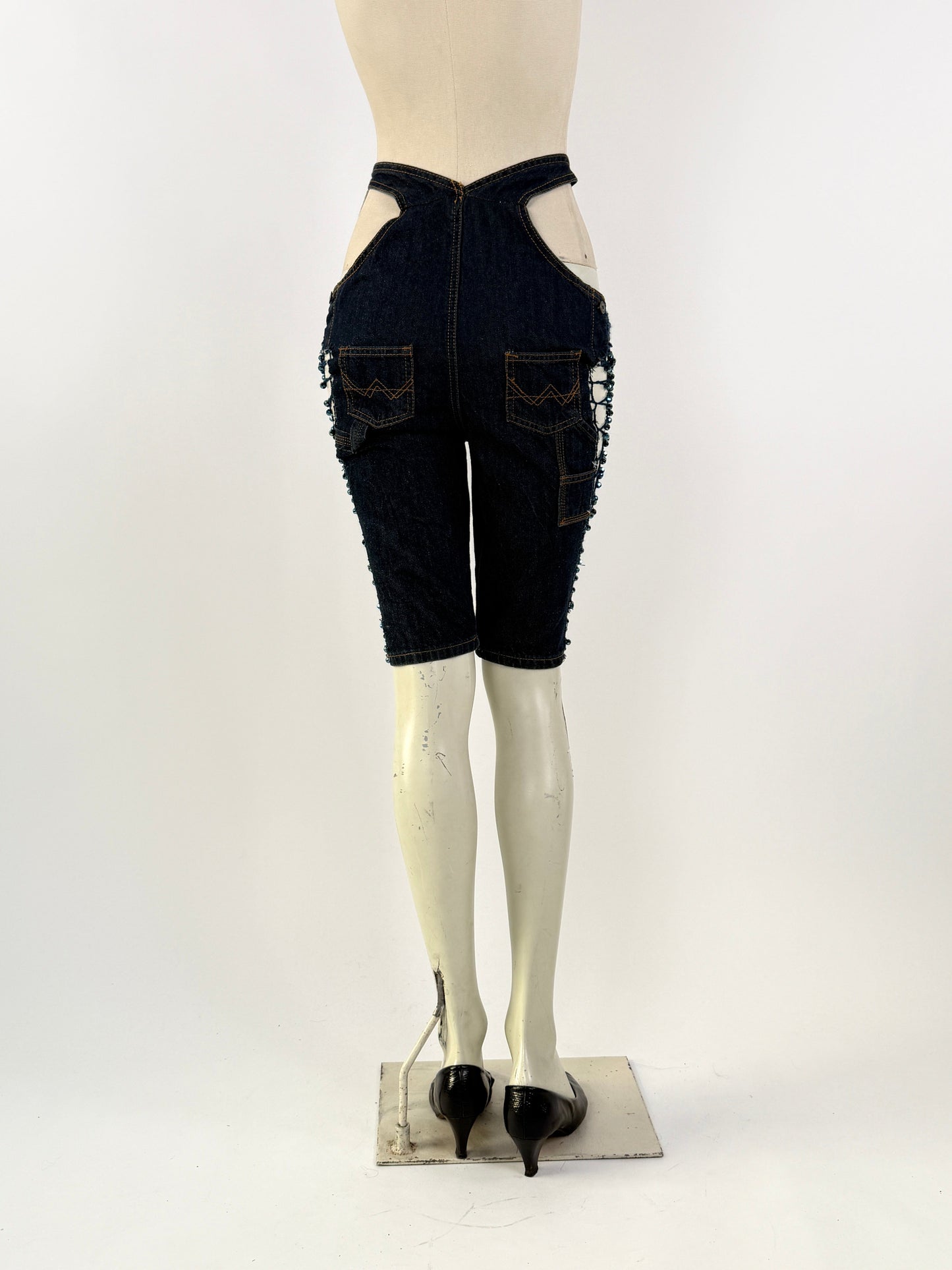 Mini Overall Denim Shorts-Lou de Bètoly-APOC STORE