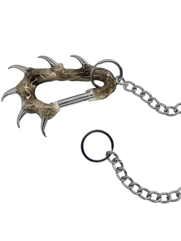 White carabiner keychain-CASPER DIY-APOC STORE