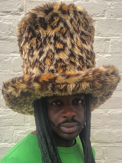 Silly Leopard Fuzz Top Hat-Benny Andallo-APOC STORE