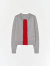 Double zip Cotton Cardigan 001 _ Gray-Taekh-APOC STORE