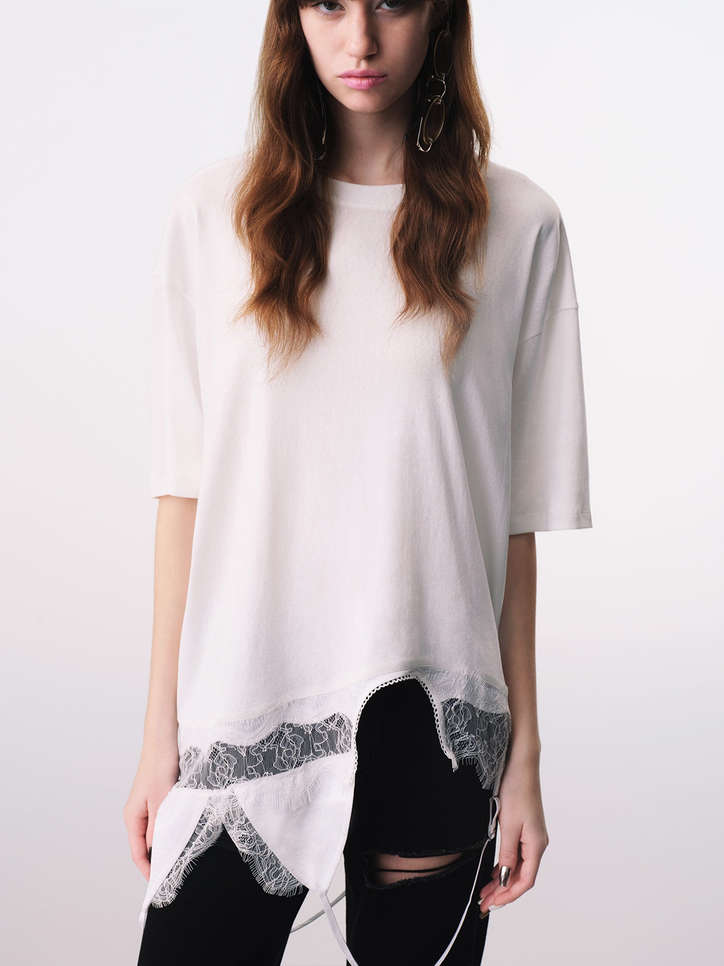 White Deconstructed Slip Top-TRINITE Studio-APOC STORE